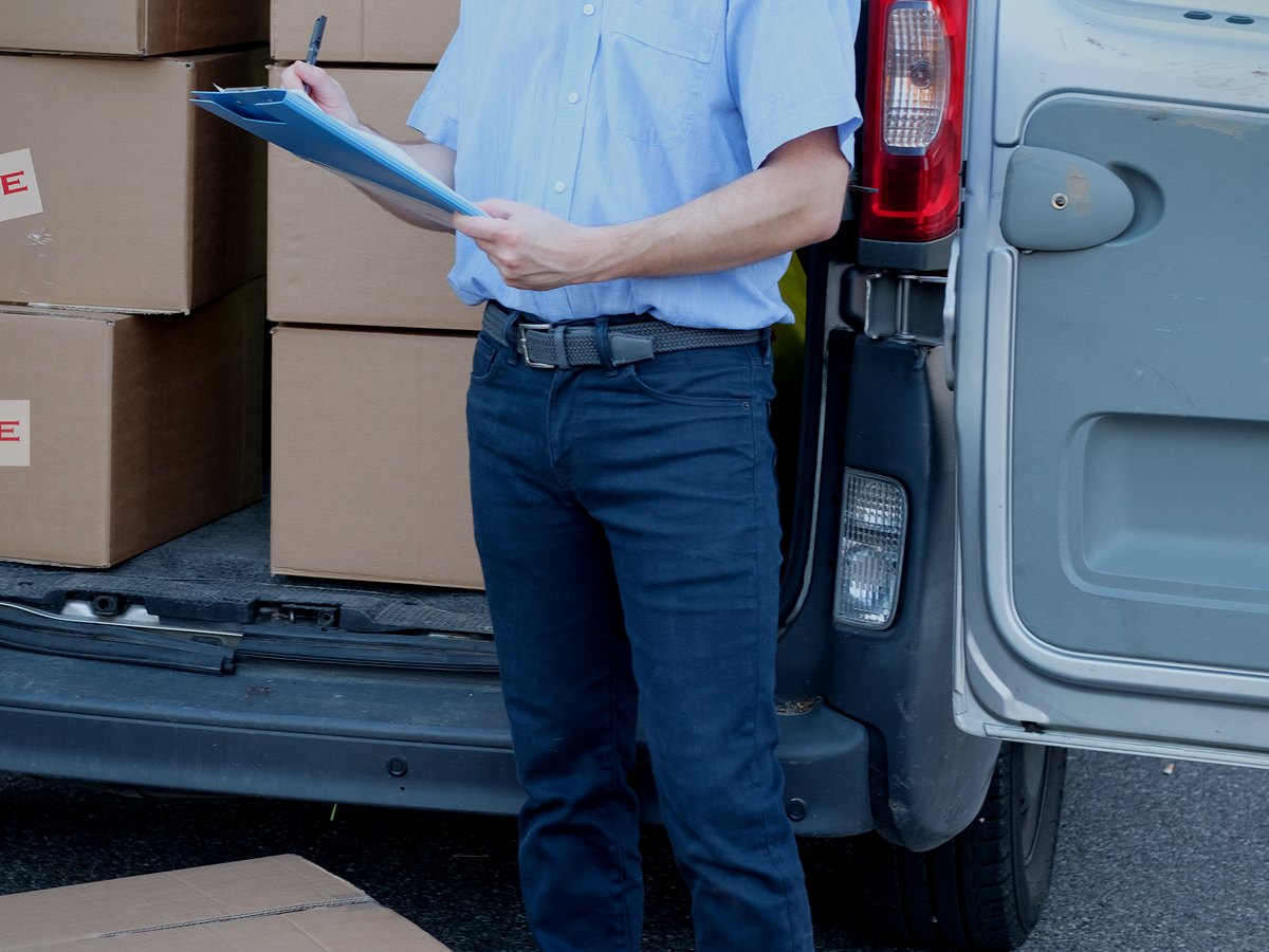 Professional moving crew at work